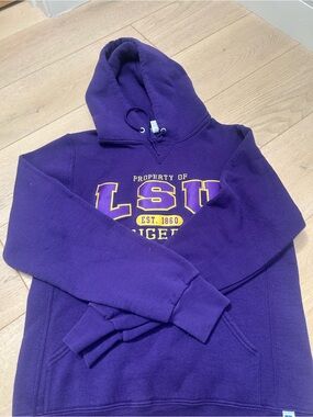 BOATHOUSE LSU Tigers Purple Hoodie with Gold Lettering - XS GREAT CONDITION